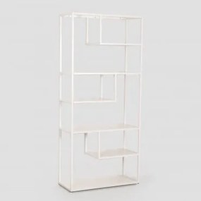 Boekenkast 85x190 Cm In Thura-staal Gardenia Wit - Sklum