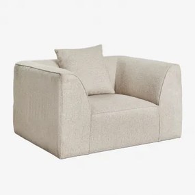 Cardea Gestoffeerde Fauteuil Crèmebeige Boucléstof - Sklum