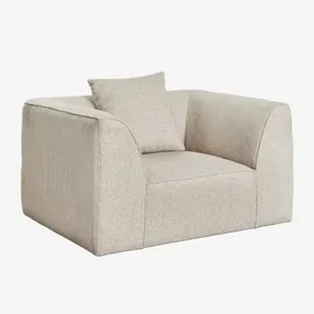 Cardea Gestoffeerde Fauteuil Crèmebeige Boucléstof - Sklum