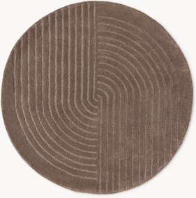 Rond handgetuft wollen vloerkleed Mason