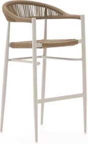 Barkruk tuin | Manifesto  Belpasso | Wicker (vlechtwerk) | Taupe | Tuinstoel | Stapelbaar | Kees Smit Tuinmeubelen