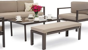 Porto Coffee 5 tuinset met bank bruin Garden Point