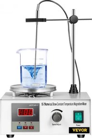 VEVOR 85-2 Magnetische roerder met verwarmingsplaat, 2000 RPM magnetische roerder, mixer met verwarmingsplaat, 1000 ml digitale magnetische roerder, magnetische mixer, 200 W digitaal display, magnetische roerder
