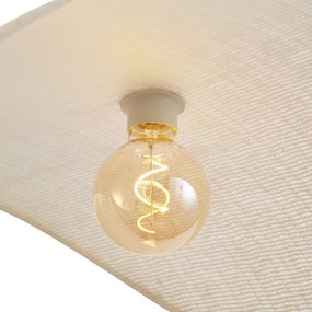 Japandi hanglamp beige organisch 65cm - Hat