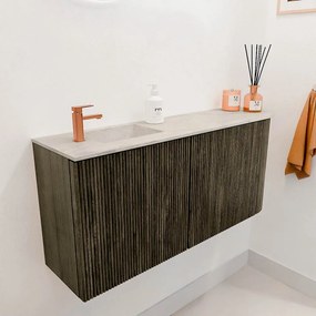 Mondiaz Joya DLux 90cm toiletmeubel ronding rechts shadow met wastafel faye links 1 kraangat ostra