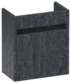 BRAUER Nexxt Fonteinonderkast - 40x45x22cm - 1 rechtsdraaiende deur - greep - MFC - Metal FO-NXRME