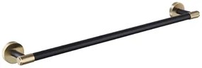 Eastbrook Catania messing handdoekbeugel zwart mat en messing geborsteld