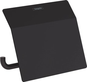 Hansgrohe AddStoris toiletrolhouder met klep 15,3x11,6x8,6cm mat zwart