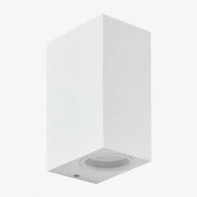 Aluminium Wandlamp Met 2 Dolton Lichtpunten Wit - Sklum