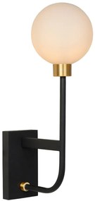 Lucide Berend wandlamp 33W hoog zwart