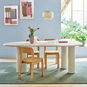 Eettafel, betonlook, langwerpige vorm, 6 couverts, OYATA