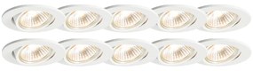 Set van 10 inbouwspots wit kantelbaar - Cisco