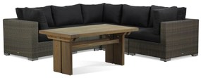 Dining Loungeset 5 personen Wicker Taupe  Garden Collections Toronto/Brighton