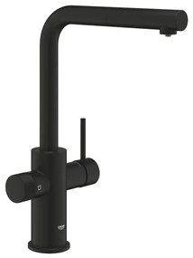 GROHE Blue Pure 1-gats wastafelkraan m. filterfunctie m. uittrekbare uitloop voorsprong 22.3cm phantom black 30590KF0