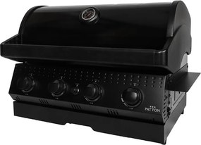 Patton Opus Inbouw Gasbarbecue 3 + 1 - zwart