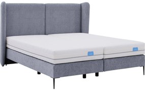 Goossens Boxspring Ease Classic Incl. Matras, Vlak 140 x 200 cm (=2x 70 x 200 cm) met hoofdbord + 2x matras shapes 1