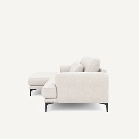 Hoekbank, links XL longchair, in Jasper-stof, MARSILE