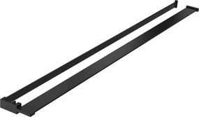 Mexen plank voor douchewand met reling voor handdoeken, zwart - 800-02-70