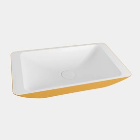 Mondiaz Topi Solid Surface waskom 60x35cm ocher / talc