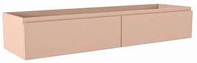 Mondiaz FOGE wastafelonderkast - 140x41x25cm - 2 lades - uitsparing links en rechts - softclose - Rosee M44244Rosee