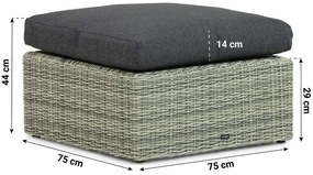 Loungeset 4 personen Wicker Grijs Garden Collections Lusso/Comodo