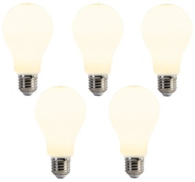 Set van 5 E27 LED lamp A67 opaal 8W 900 lm 2700K