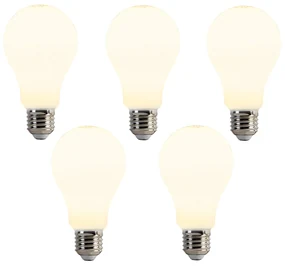Set van 5 E27 LED lamp A67 opaal 8W 900 lm 2700K