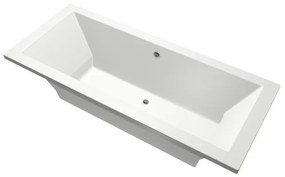 Xenz Society ligbad - 190x80cm - met overloop - zonder afvoer - Acryl Wit 6885-01