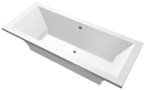 Xenz Society ligbad - 190x80cm - met overloop - zonder afvoer - Acryl Wit 6885-01