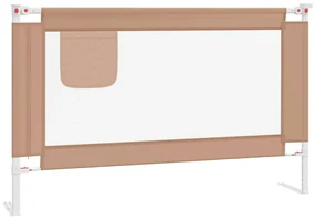 vidaXL Bedhekje peuter 120x25 cm stof taupe