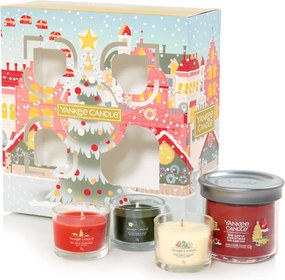 Yankee Candle Passport to the Holidays– Small Tumbler + 3 Filled Votives – cadeauset – 4 heerlijke geuren – feestelijk