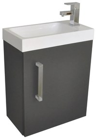 Sanicare Q40 toiletmeubel met spiegel 40 cm antraciet