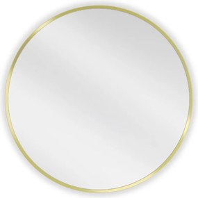 Mexen Loft ronde badkamerspiegel 60 cm, gouden frame - 9850-060-060-000-50