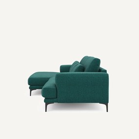 Hoekbank, links XL longchair, in Jasper-stof, MARSILE