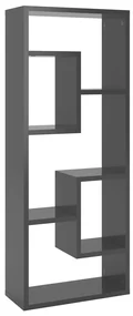 vidaXL Wandschap 36x16x90 cm spaanplaat hoogglans grijs