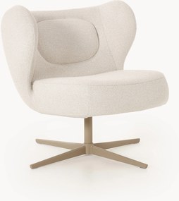 Bouclé draaibare loungefauteuil Marlon