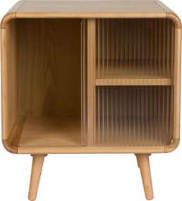 Zuiver Rise Natural Design Nachkastje Gebogen Eiken - 50x40x55cm.