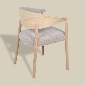 Eiken Eetkamerstoel Gebogen Hout