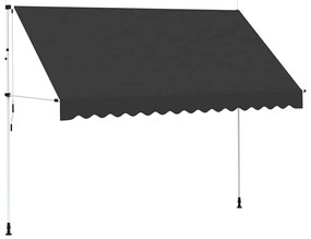 vidaXL Luifel handmatig uittrekbaar 350 cm antraciet