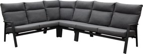 Showroommodel Pacific hoek loungeset 4 delig aluminium antraciet