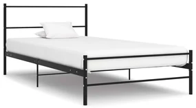 vidaXL Bedframe metaal zwart 90x200 cm