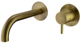 Salenzi Giro inbouw wastafelkraan geborsteld messing (afbouwdeel)