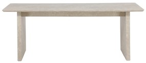 Eettafel Met Geribbelde Poten Beige - 100 X 200cm.