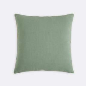 Vierkante kussenhoes, geborduurd katoen, geometrisch patroon, DYONIS