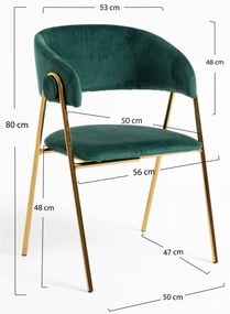 Mihu Goud Fluwelen Stoel