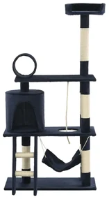 vidaXL Kattenkrabpaal met sisal krabpalen 140 cm donkerblauw