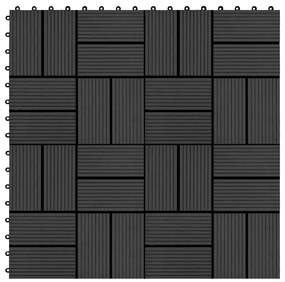 vidaXL 22 st Terrastegels 30x30 cm 2 m² HKC zwart