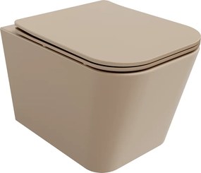 Mexen Teo wc-pot Rimless met soft-close dunne zitting, duroplast, cappuccino mat - 30854064
