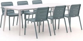 + 15% kassakorting | Diningset Forza | 6 personen aluminium | Tuinset stapelbaar | 7-delig | Kees Smit Tuinmeubelen