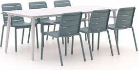 Diningset Forza  | 6 personen aluminium | Tuinset stapelbaar | 7-delig | Kees Smit Tuinmeubelen